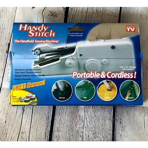 New Handy Stitch Portable Stitch on The Go Handheld Sewing Machine Battery Power
